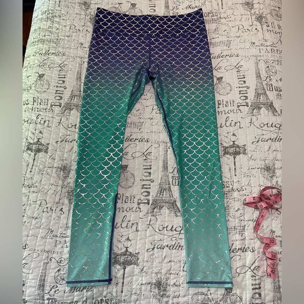 Disney Blue and Green Ombre Leggings